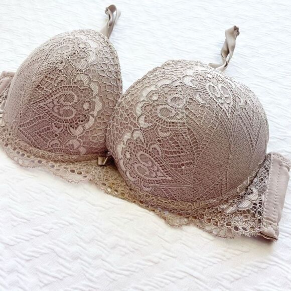 BUY 1 GET 1 FREE 34c brown tan lace bra - Picture 3 of 7